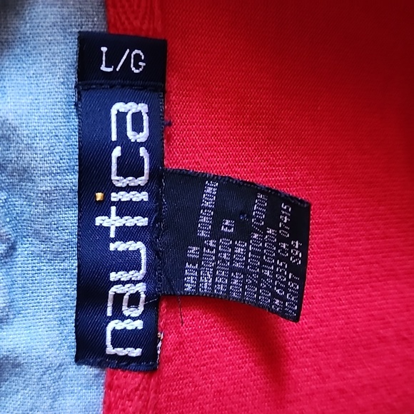 EUC Nautica: Colorblock Striped Polo Shirt, Blue/Red/White/Yellow, Men's Large - Picture 3 of 7